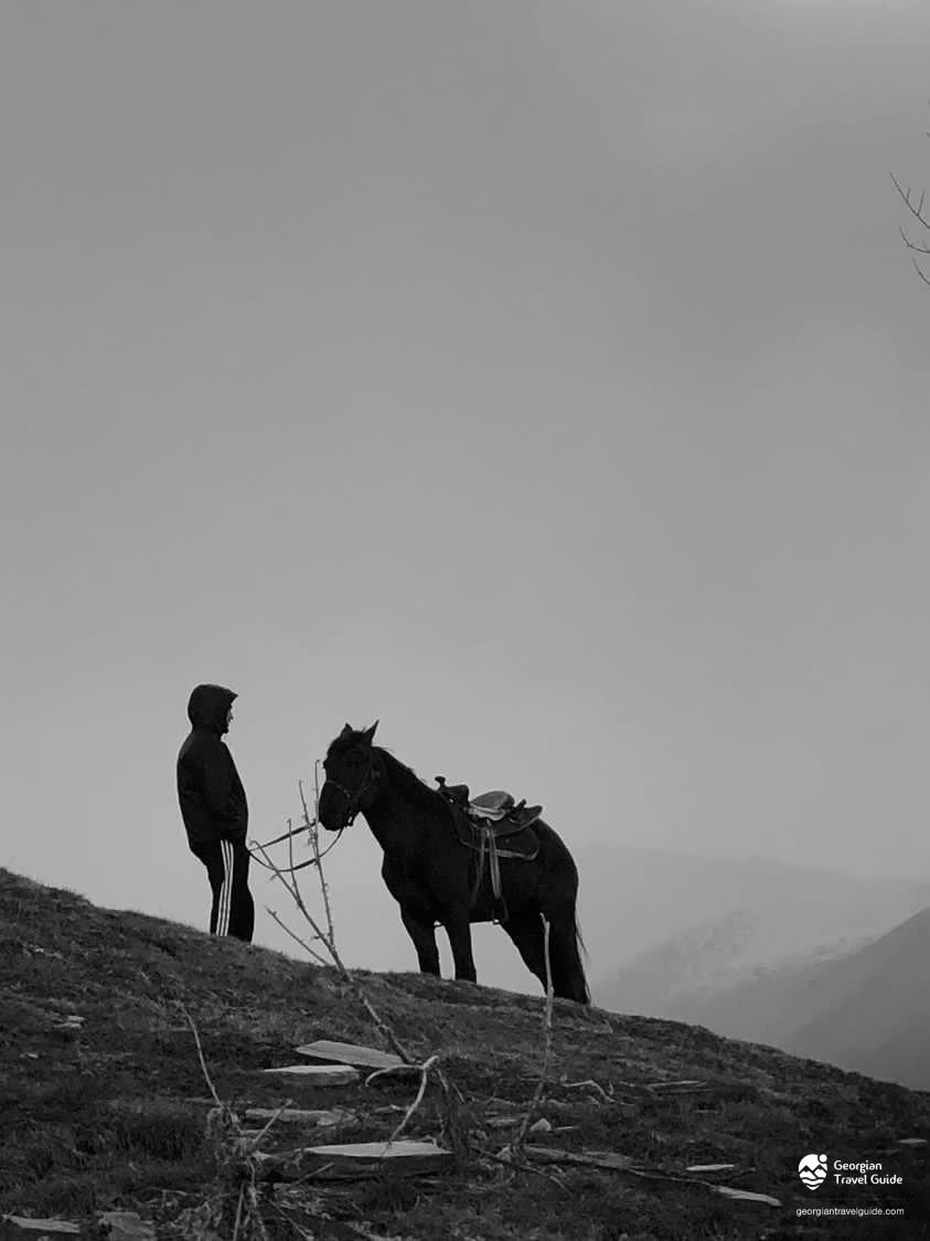 Horseback riding in Kazbegi