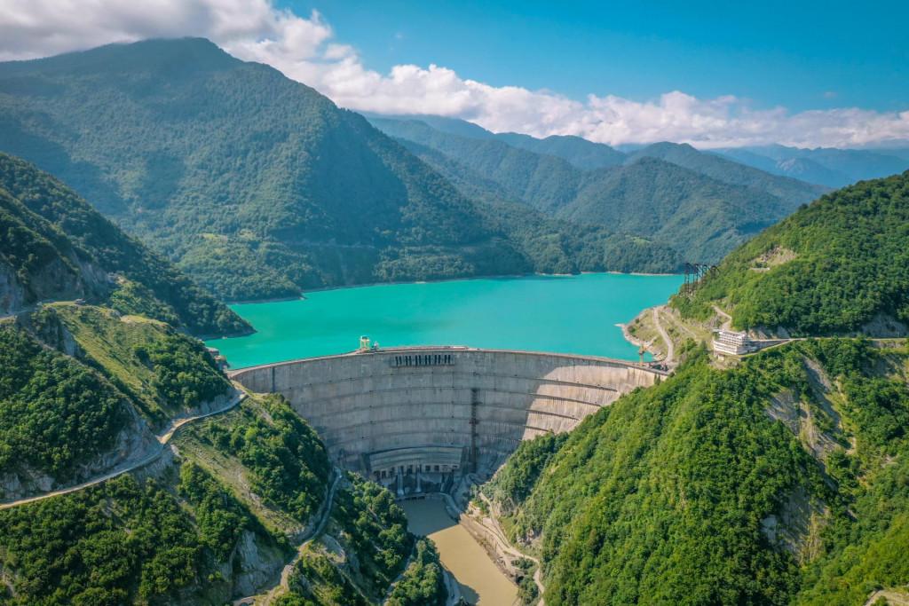 ენგურის (ჯვრის) წყალსაცავი, reservoir, water dam