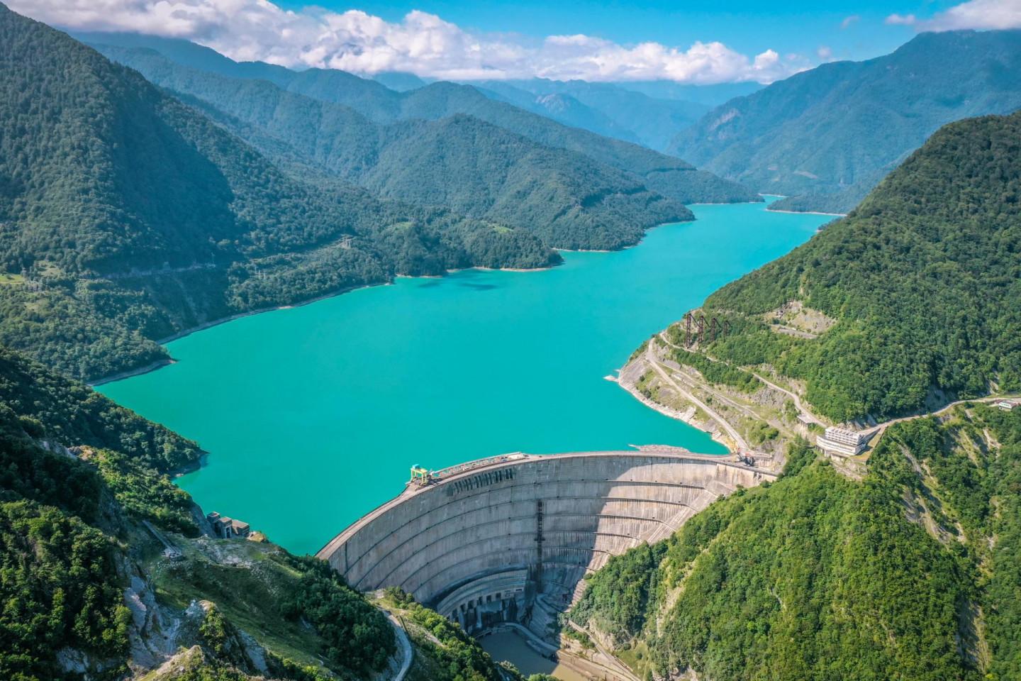 ენგურის (ჯვრის) წყალსაცავი, reservoir, water dam