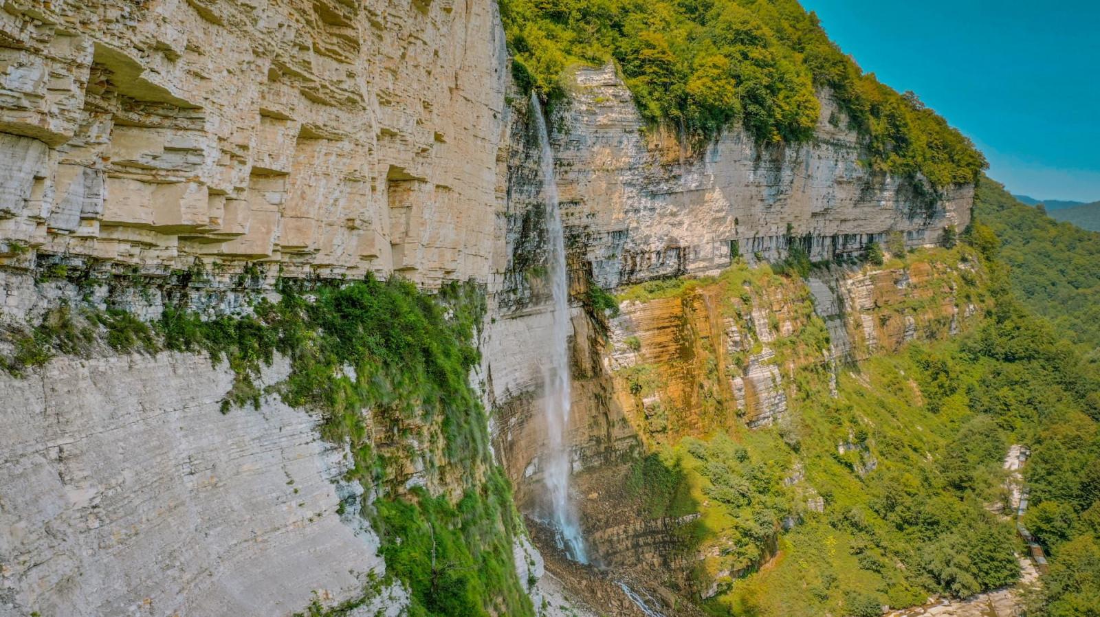ოკაცეს ჩანჩქერი, კინჩხა, ოკაცეს კანიონი, სამეგრელო - waterfall, canyon
