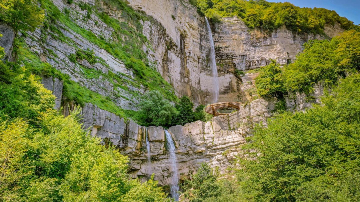 ოკაცეს ჩანჩქერი, კინჩხა, ოკაცეს კანიონი, სამეგრელო - waterfall, canyon