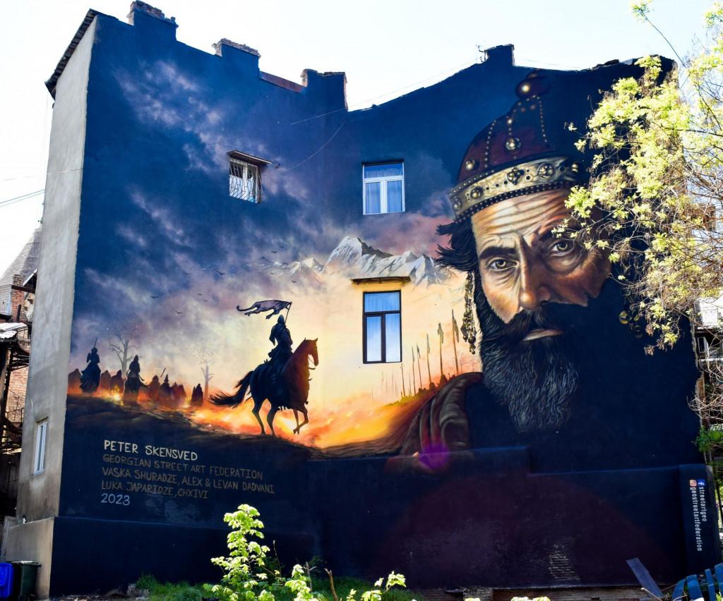 დავით აღმაშენებლისა და დიდგორის ბრძოლის გრაფიტი