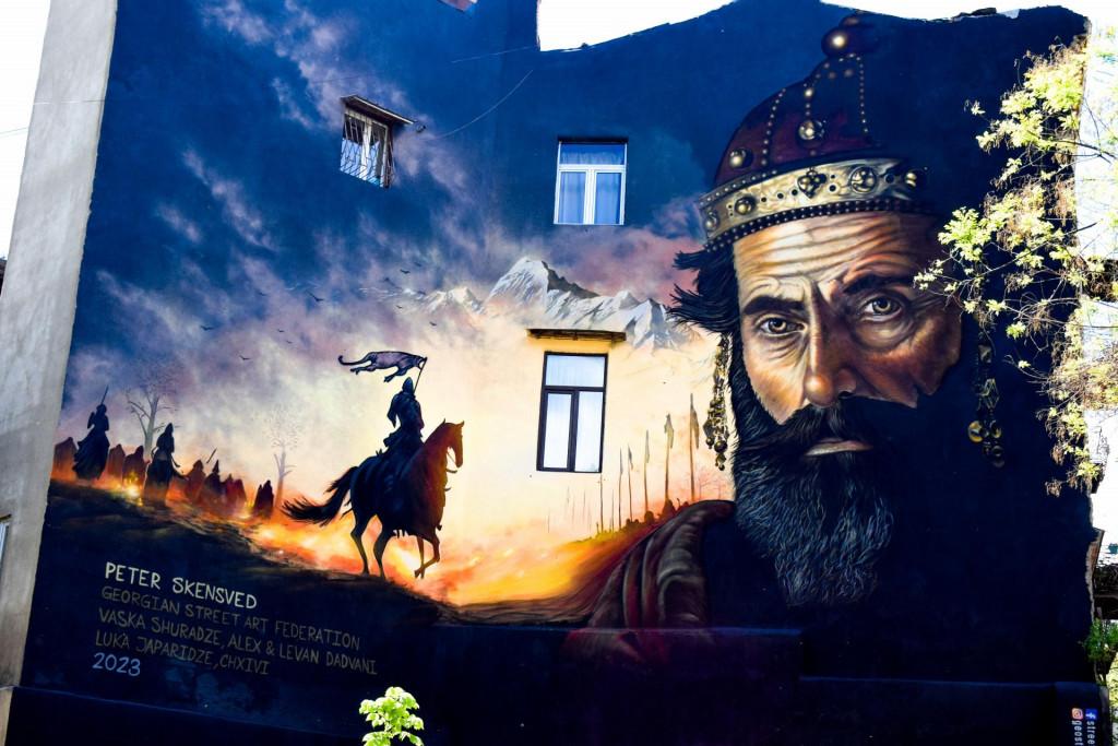 დავით აღმაშენებლისა და დიდგორის ბრძოლის გრაფიტი