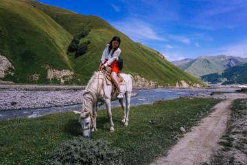 Horse riding adventure in Truso Valley with transfer