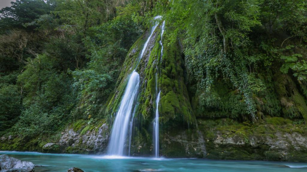 კაღუს (ჟუჟღას) ჩანჩქერი, მარტვილი, ბალდა, სამეგრელო - Kaghu (Zhuzhgha) Waterfall, Martvili, Balda, Samegrelo