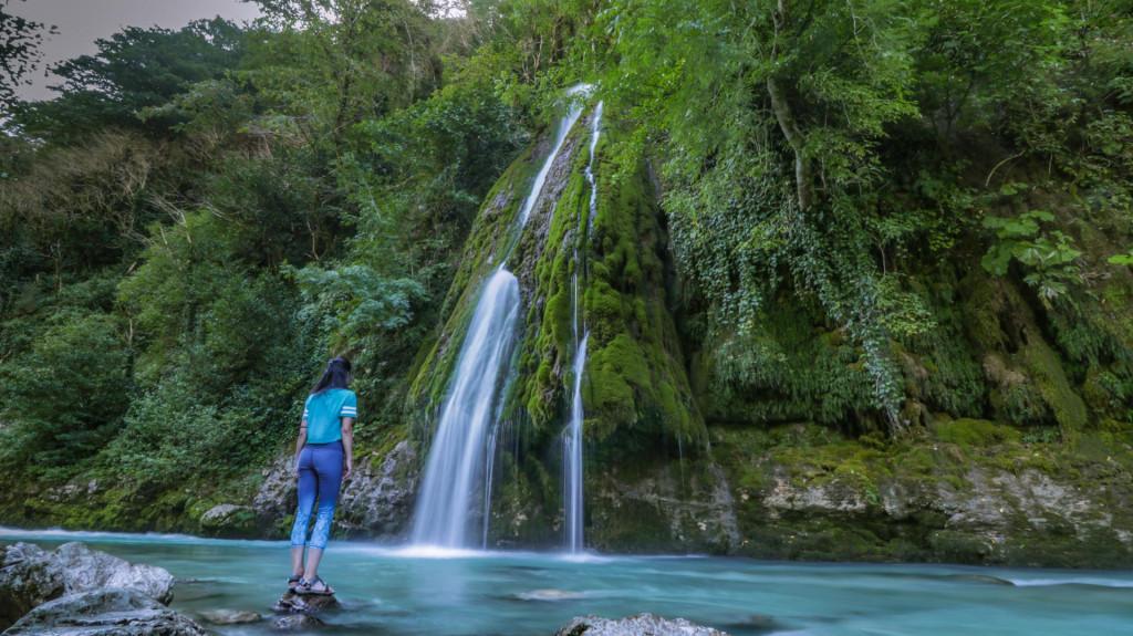 კაღუს (ჟუჟღას) ჩანჩქერი, მარტვილი, ბალდა, სამეგრელო - Kaghu (Zhuzhgha) Waterfall, Martvili, Balda, Samegrelo