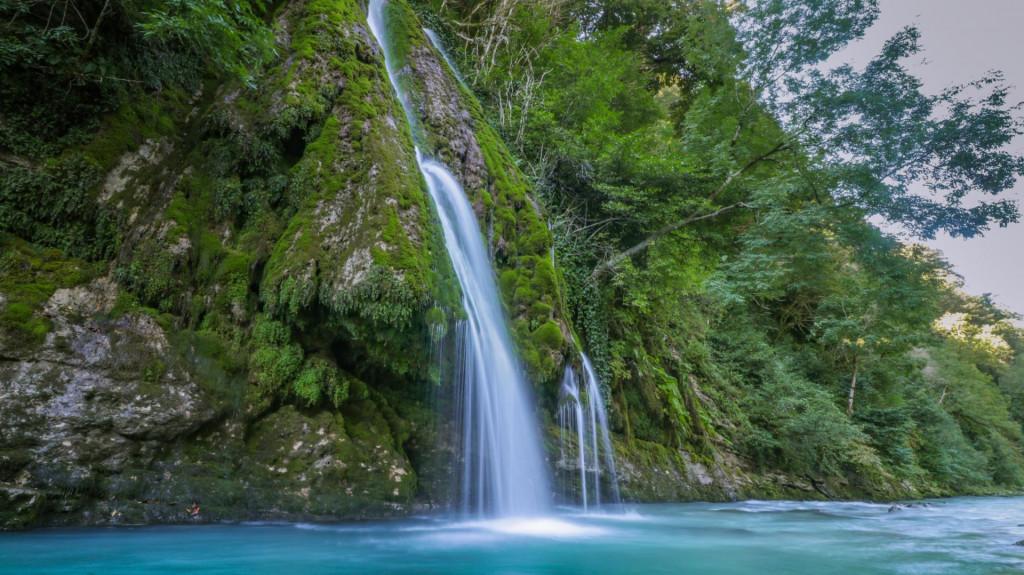 კაღუს (ჟუჟღას) ჩანჩქერი, მარტვილი, ბალდა, სამეგრელო - Kaghu (Zhuzhgha) Waterfall, Martvili, Balda, Samegrelo