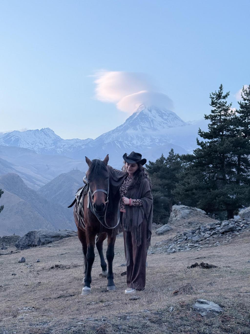 Horseback riding in Kazbegi