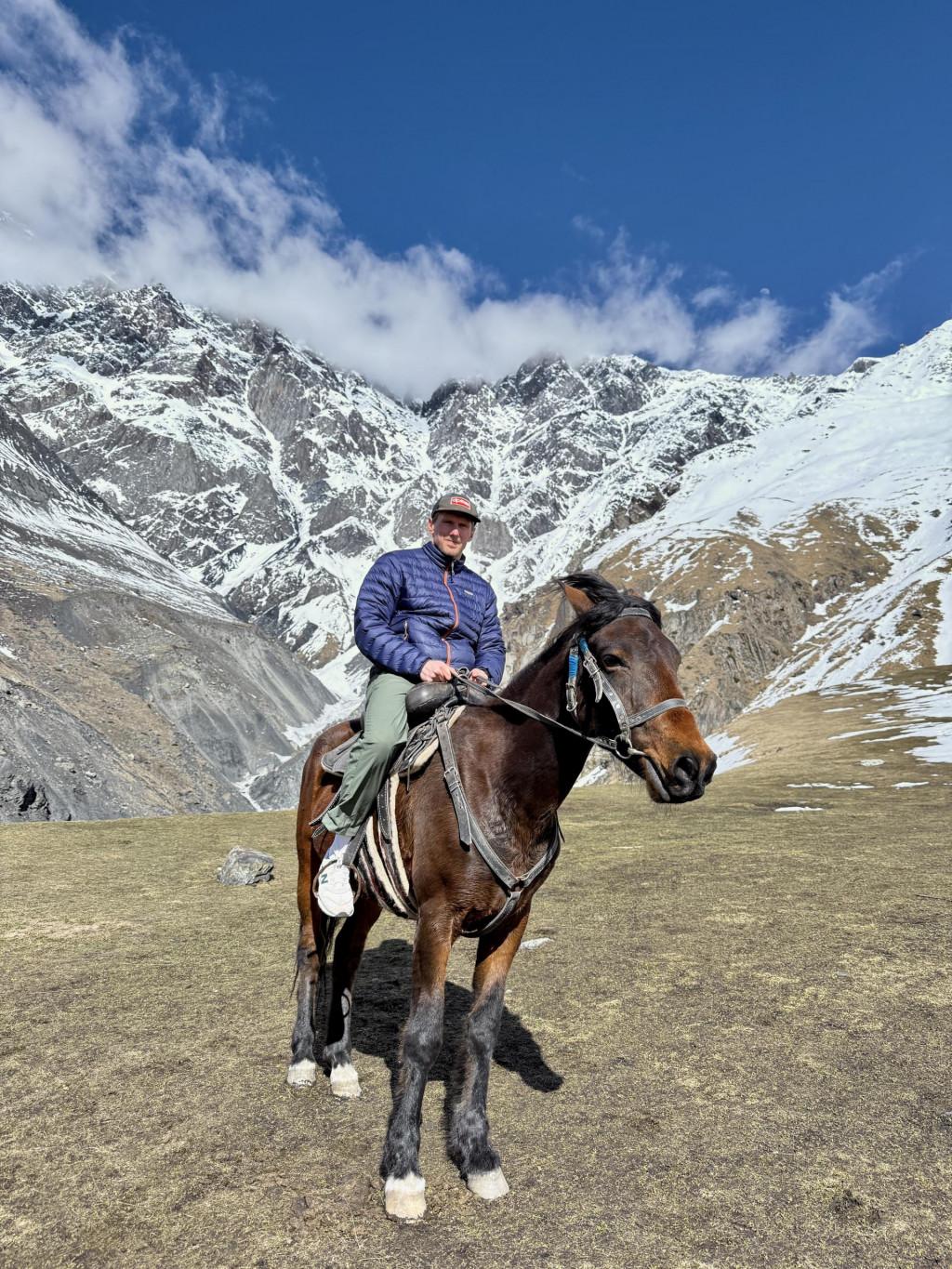 Horseback riding in Kazbegi