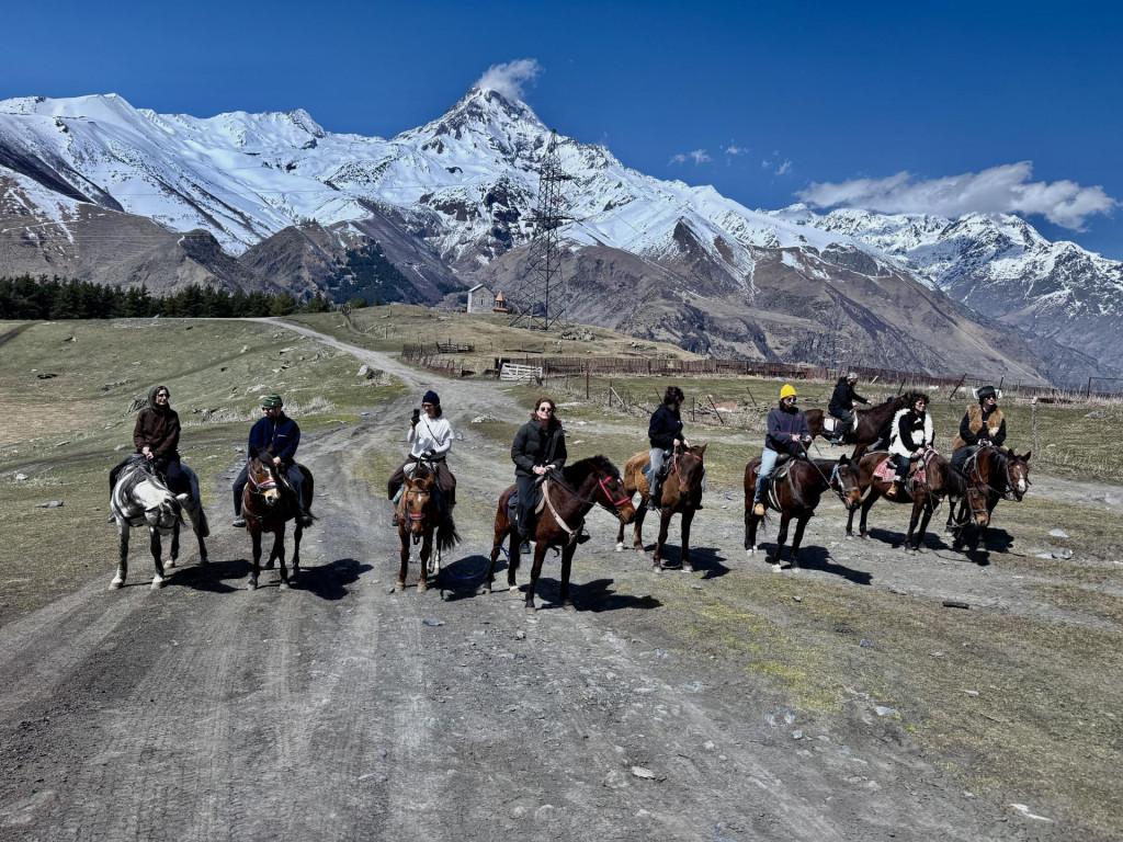 Horseback riding in Kazbegi