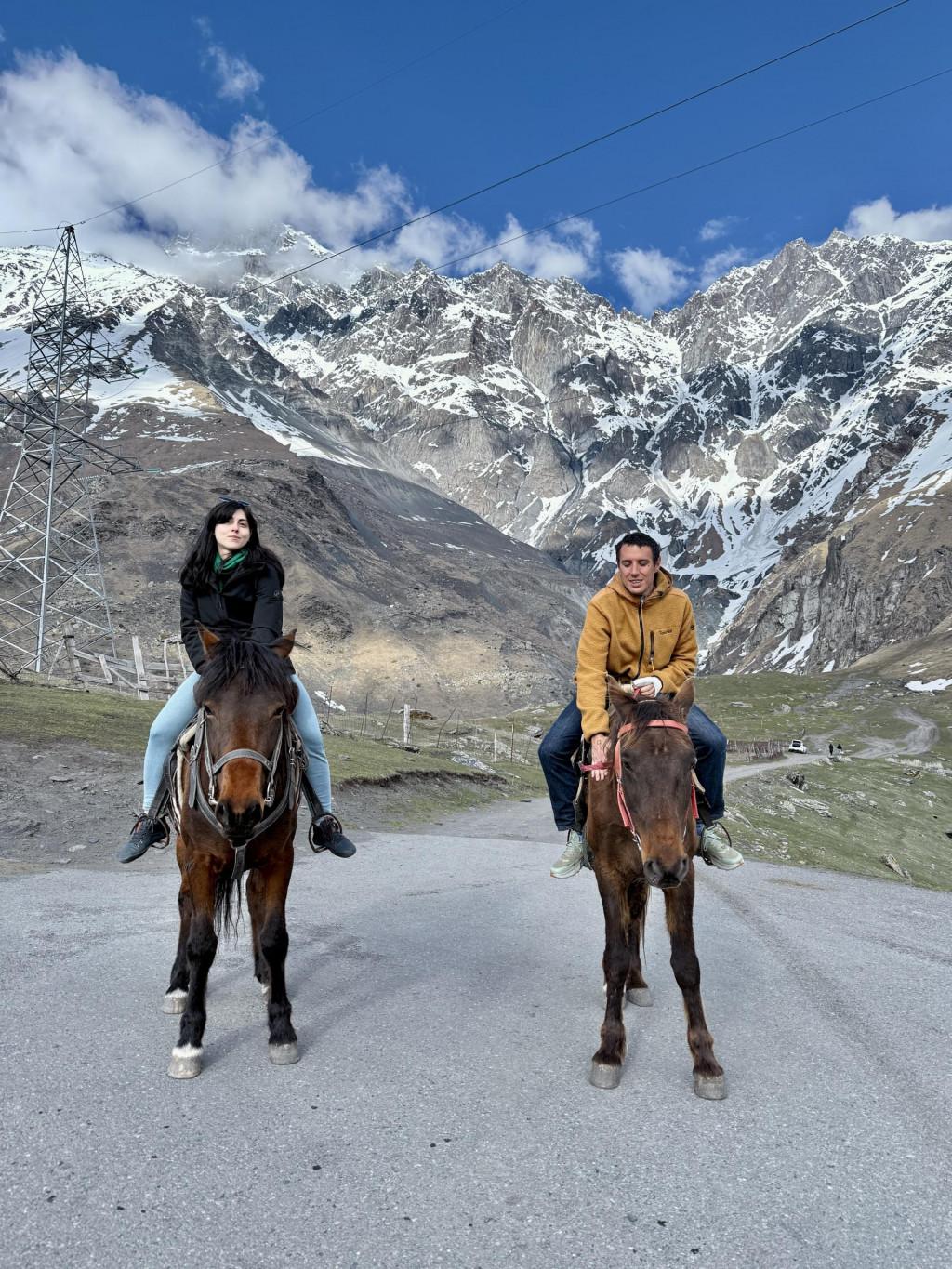 Horseback riding in Kazbegi