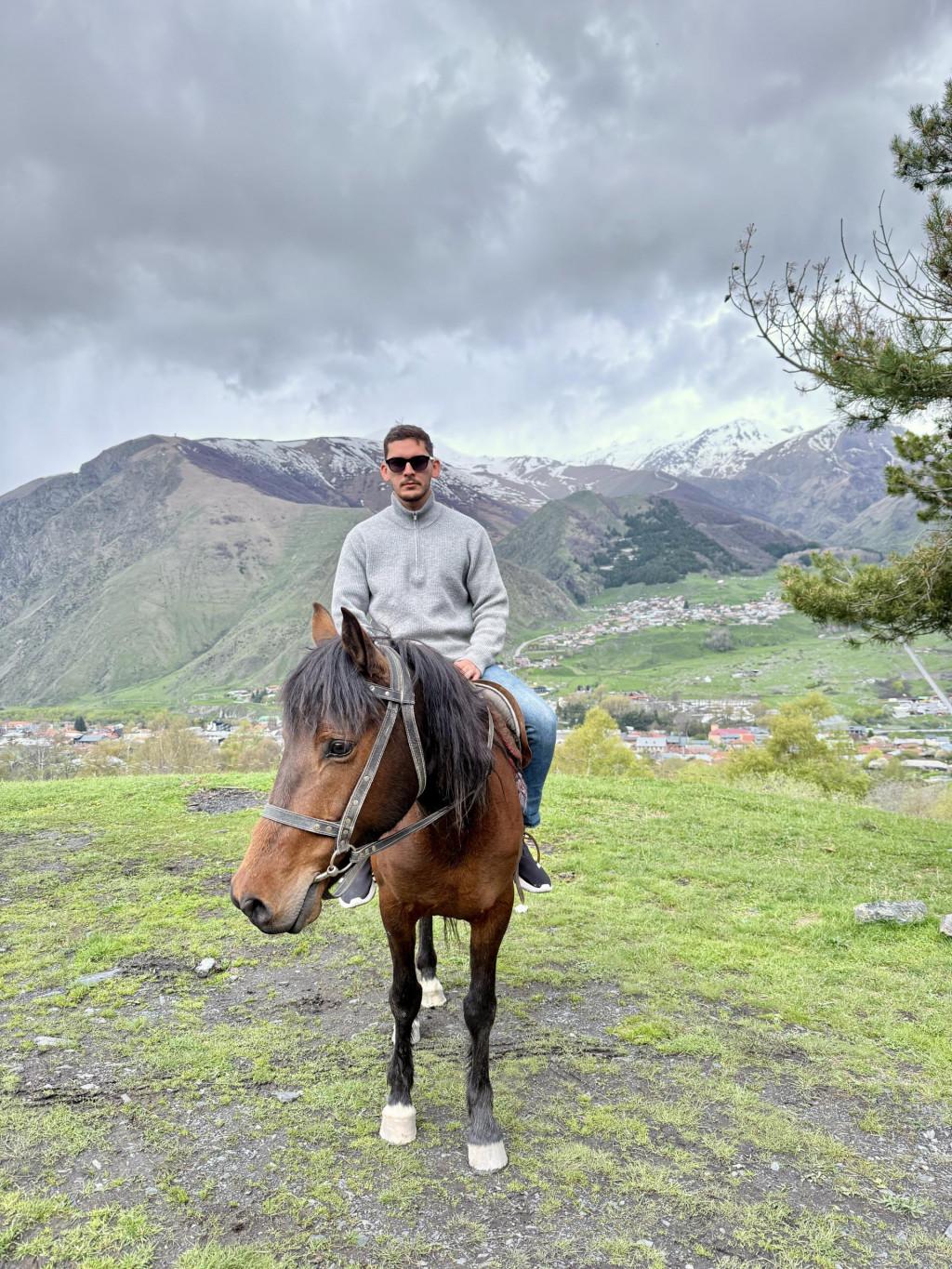 Horseback riding in Kazbegi